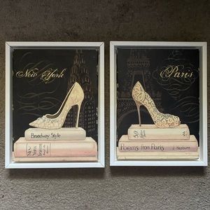 Shoe Picture  Paris New York Wall Decor